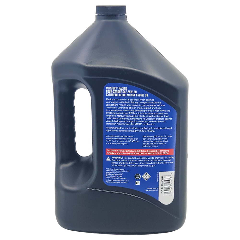 Mercury 25w50 Synthetic Blend Engine Oil 3.78L