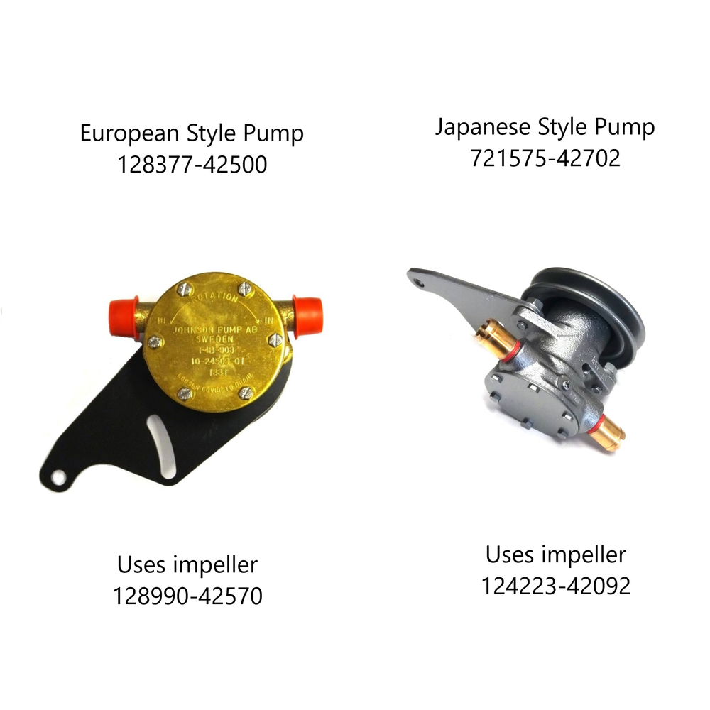 Japanese style Yanmar seawater pump 721575-42702 compatibility reference