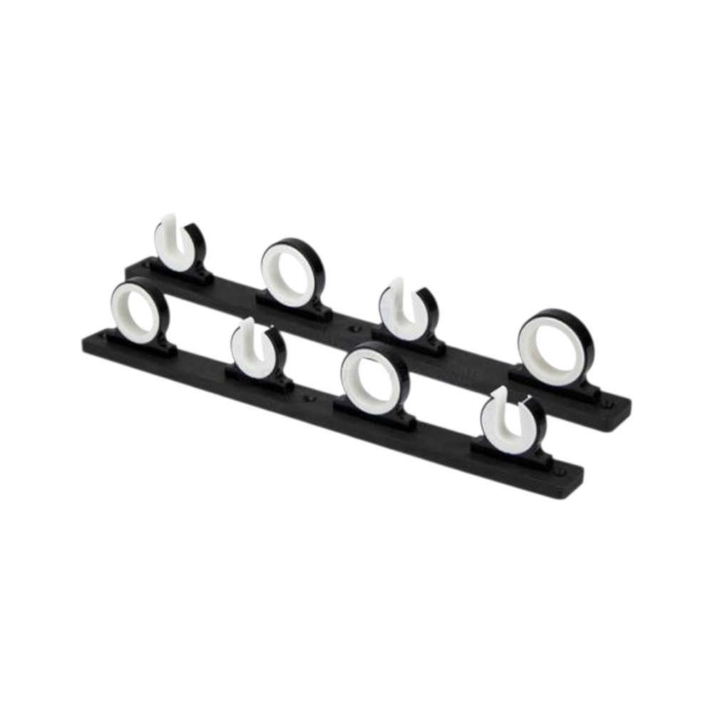 Relaxn 4 Rod Holder Storage Rack with aluminium, nylon, and polyboard construction for vertical or horizontal rod storage
