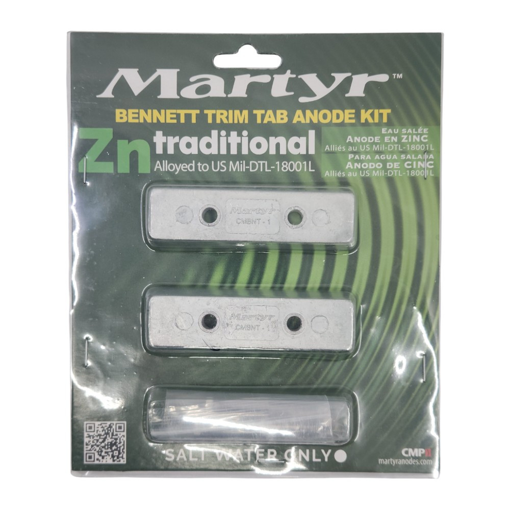 Bennett Zinc Trim Tab Anode Kit