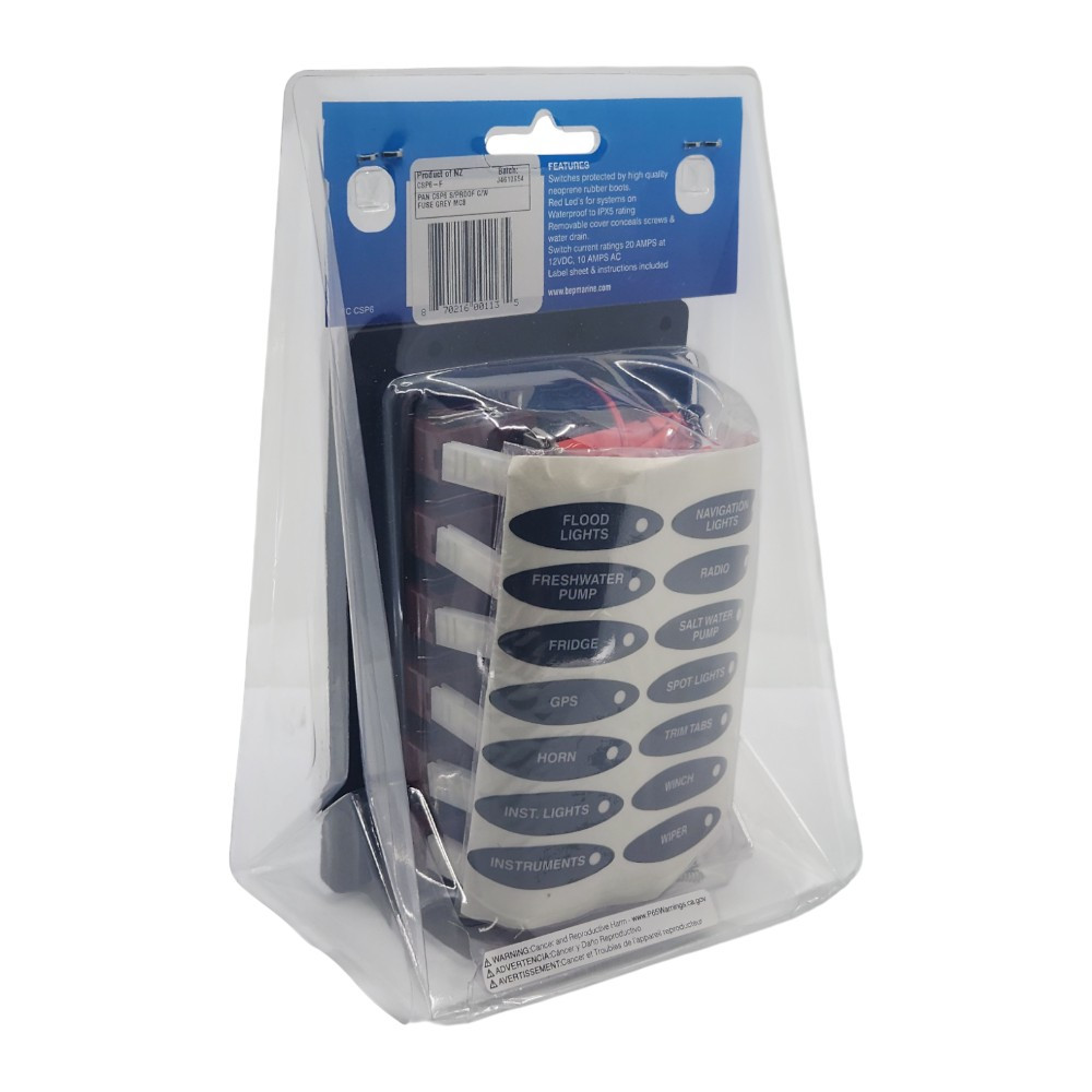 BEP 12V Contour Switch Panel CSP6-F