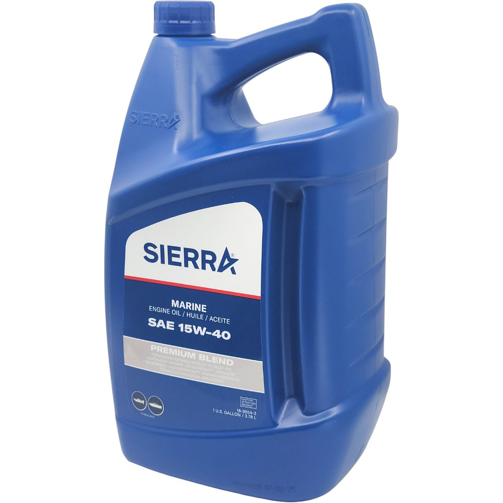 Sierra 18-9554-3 15W-40 Diesel Oil 3.78L - container side view