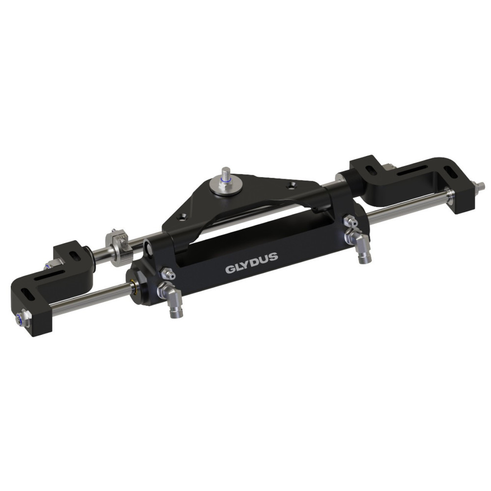 Glydus K350 hydraulic steering compatibility guide for Mercury outboards showing compatible steering cylinder applications