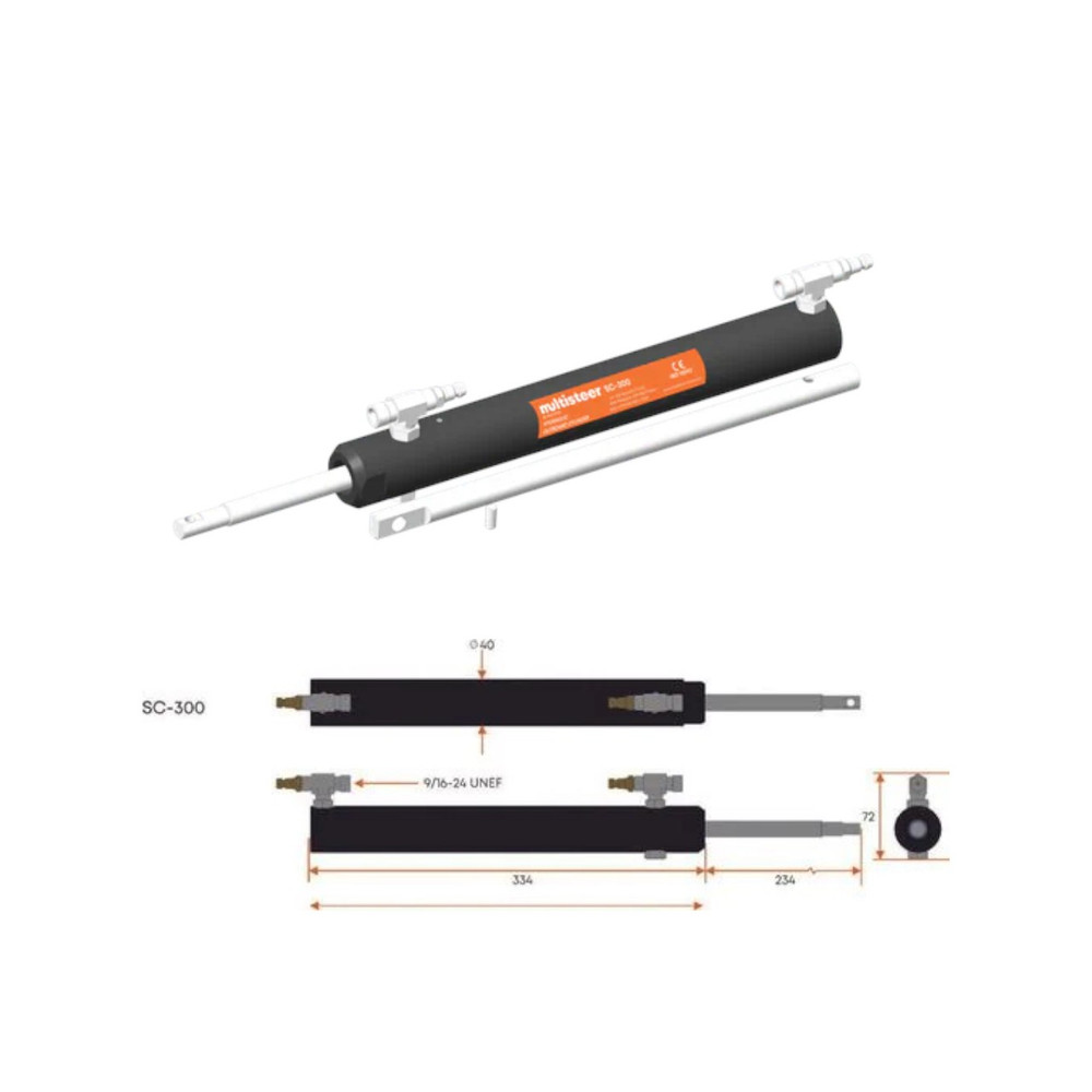 Side Mount Un-Balanced Outboard Cylinder