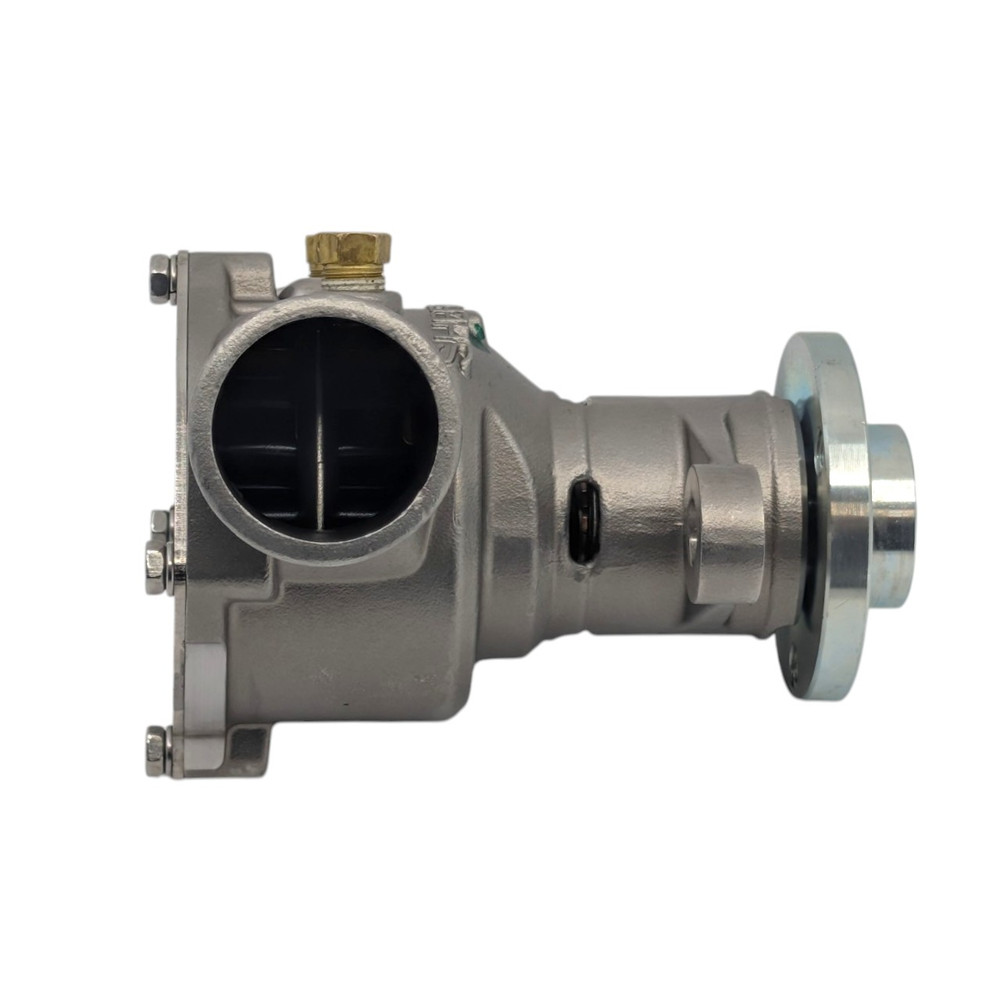 Hose connection and mounting flange detail of Sherwood 8M0148530 seawater pump