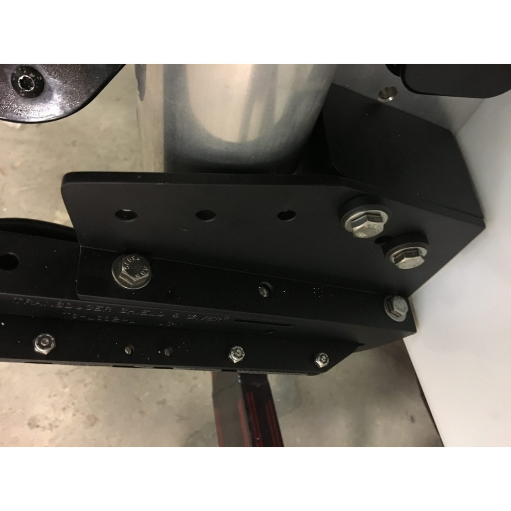 Atlas 4" Jack Plate L Bracket Combo with 2" Solid Spacer for Transducer Shield & Saver