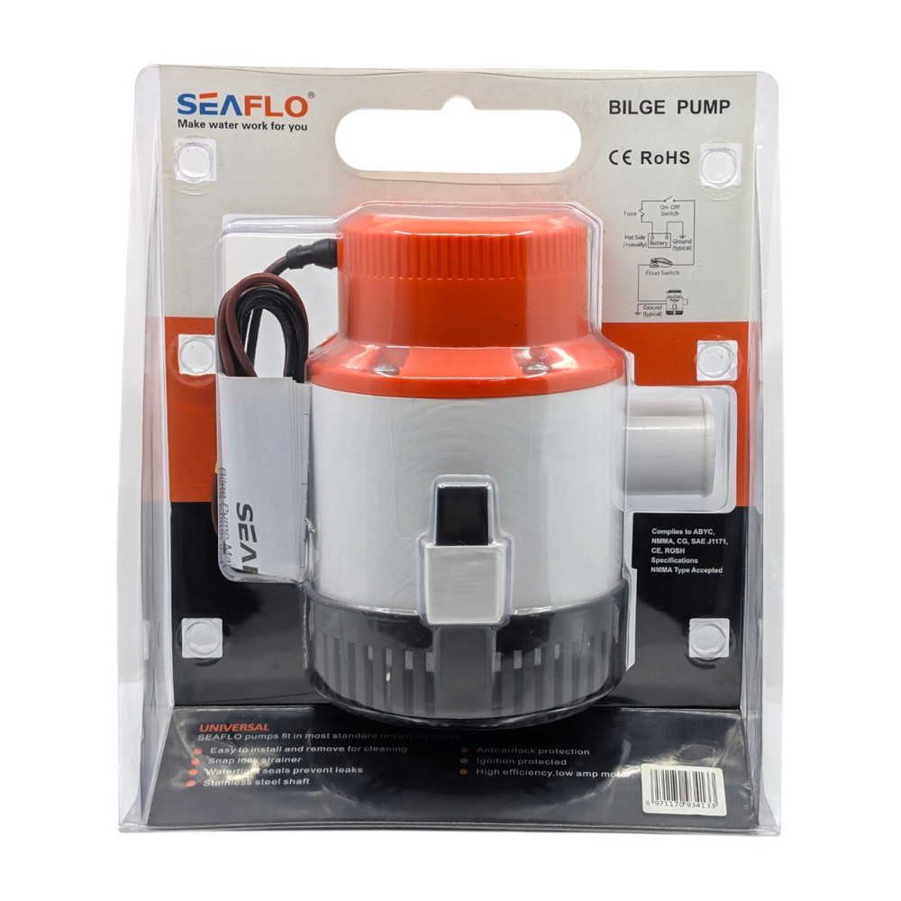 Seaflo 3500GPH 12V Bilge Pump 1-1/2" Outlet