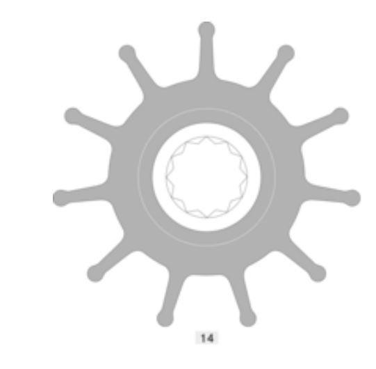 SPX Johnson 09-819B Marine Impeller – Genuine Neoprene Replacement for F8 Pumps