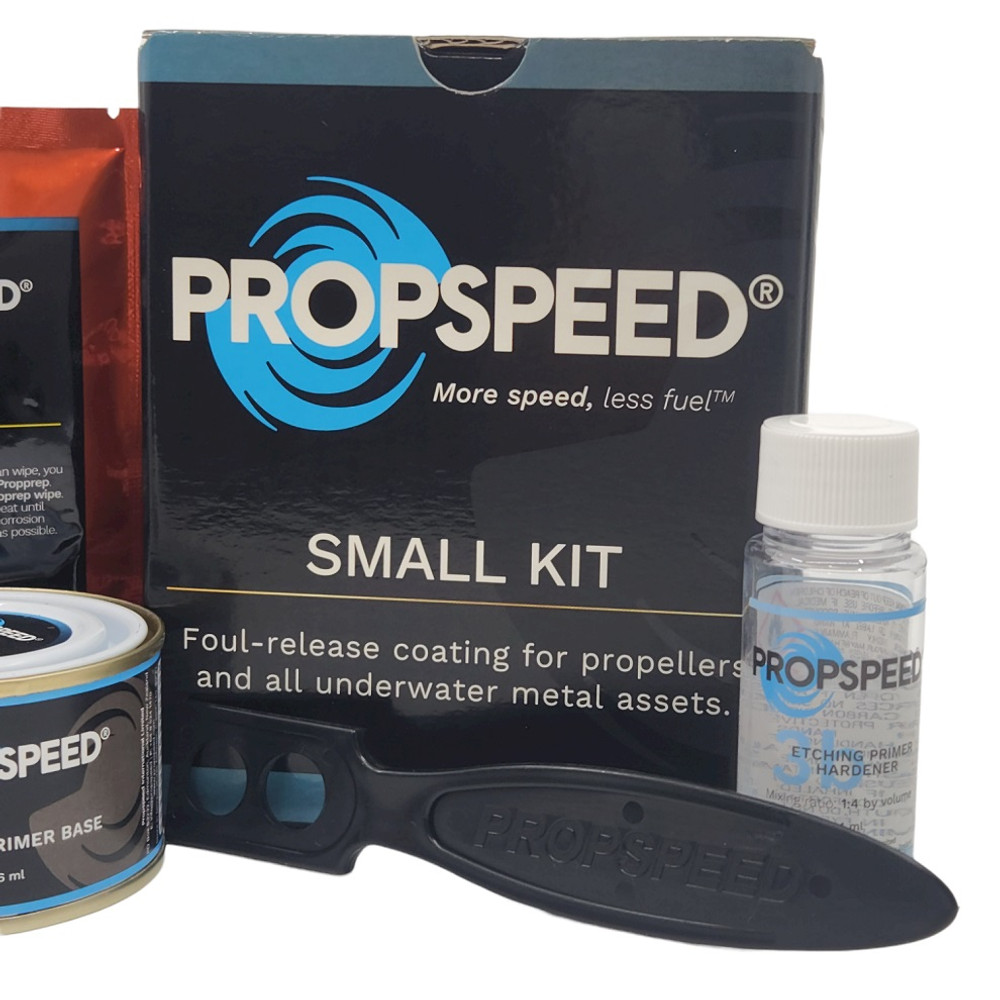 Propspeed Small Kit coverage chart showing 0.7m² / 7.5ft² coverage