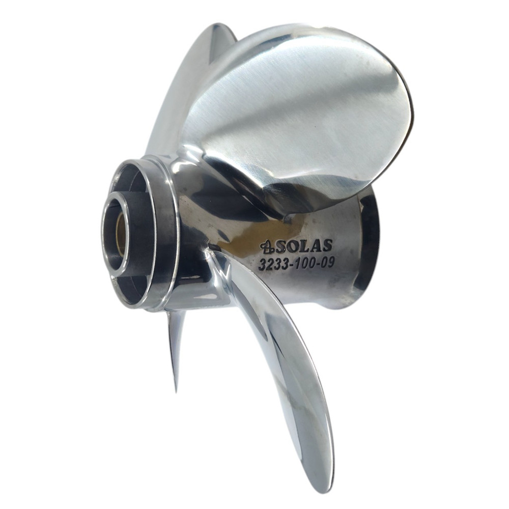 Mariner 25-30HP Stainless Steel 4 Blade Propeller Replacement Solas New Saturn (2 Pitch Options)