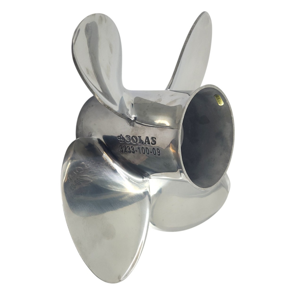 Honda 25-30HP Stainless Steel 4 Blade Propeller Replacement Solas New Saturn (2 Pitch Options)