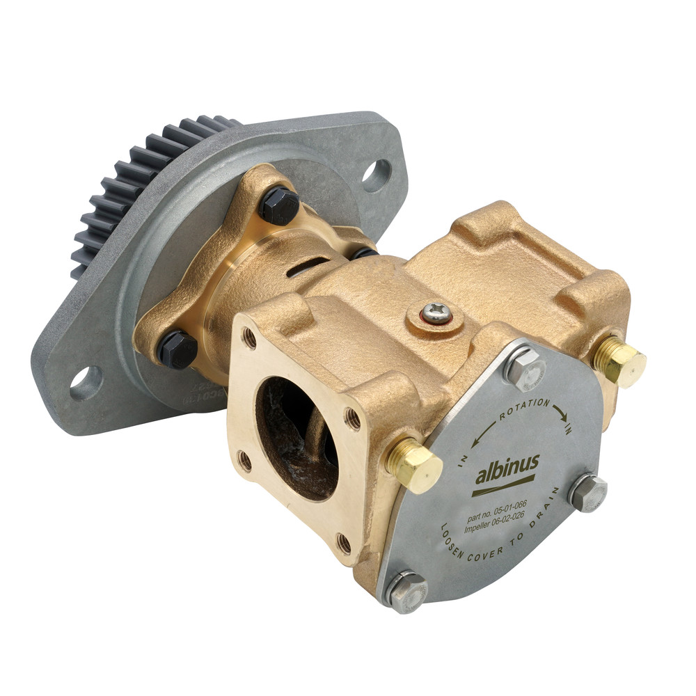 Albinus 05-01-066 seawater pump replacing Cummins 5265997 and Sherwood P1727C