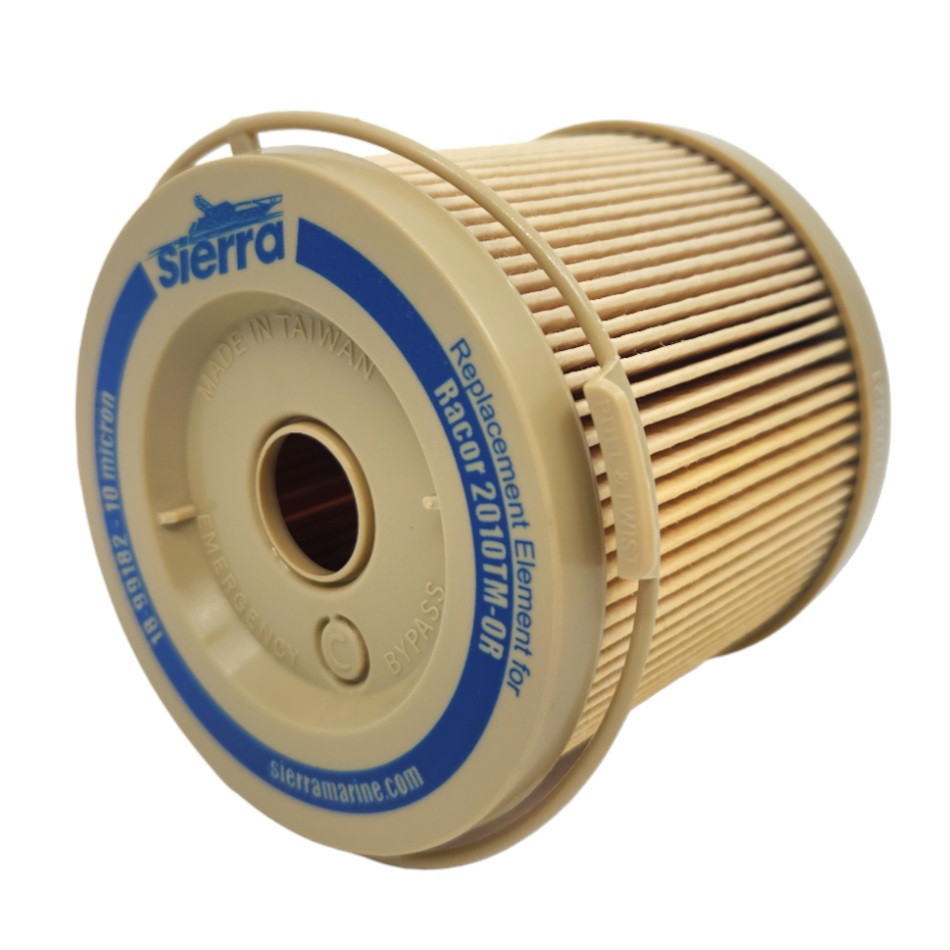 Sierra 18-99182 2010TM 10 Micron Fuel Filter Element - filter canister side profile