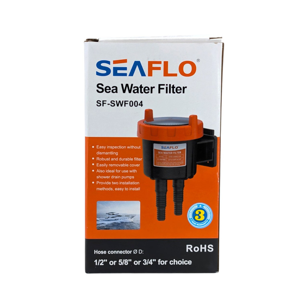 Seaflo 1/2, 5/8 and 3/4" Inlet Sea Water Strainer