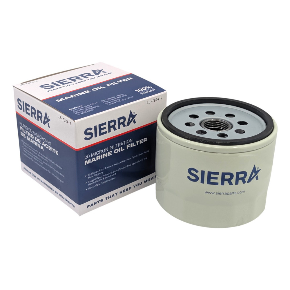Sierra 18-7824-1-VP Volvo Penta 835440 Oil Filter - retail packaging and part label