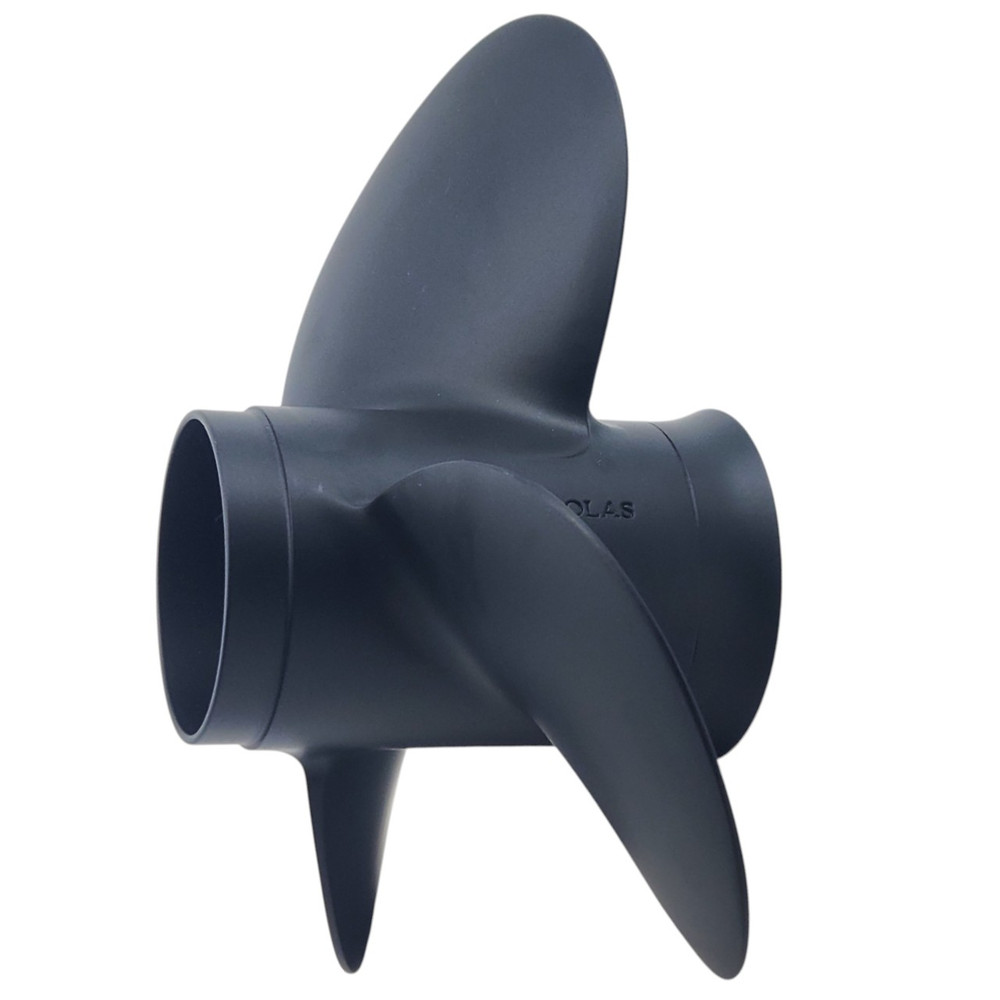 Evinrude 40-75HP Amita 3 Aluminium Propeller showing blade design