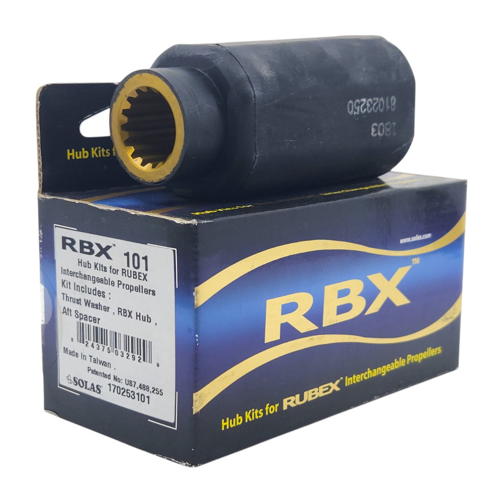 RBX-101 Evinrude 100-300HP Rubex Propeller Hub Kit installed on engine