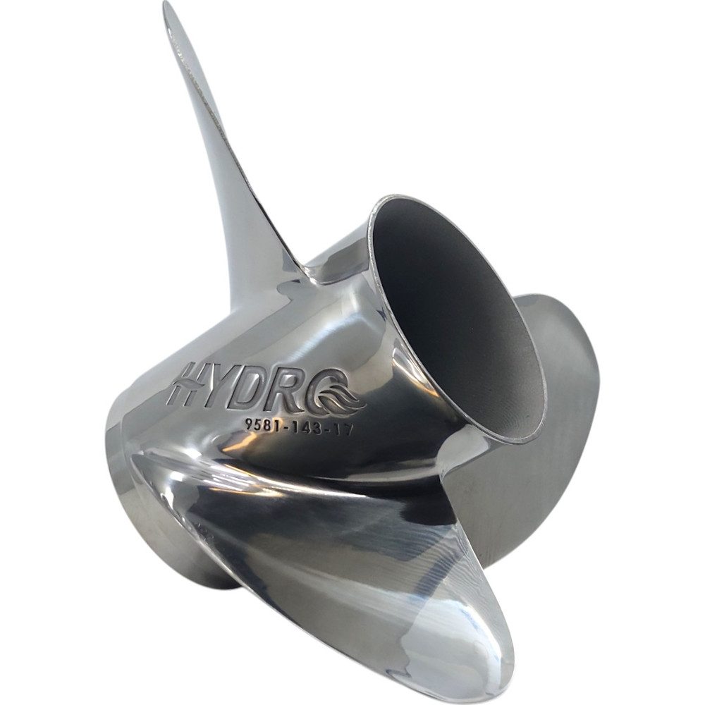 Evinrude 90-300HP Rubex Hydro Stainless Steel RH Propeller with hub kit compatibility