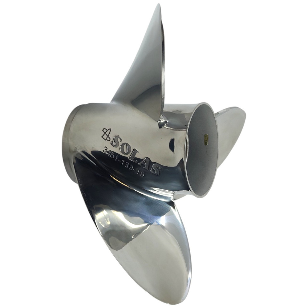 Solas HR Titan 3 stainless steel propeller with rubber hub