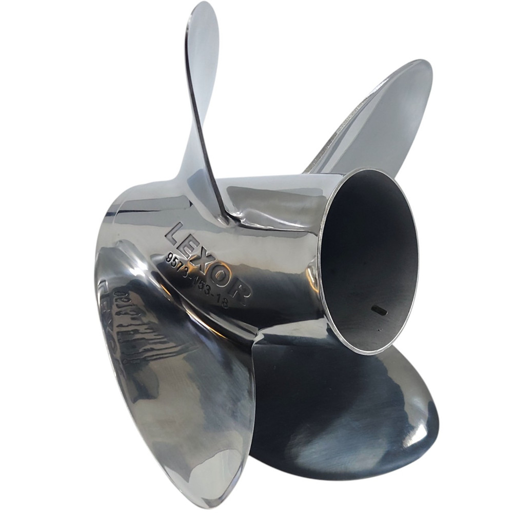 Johnson 90-300HP Rubex L4 Stainless Steel LH Propeller (4 Pitch Options)