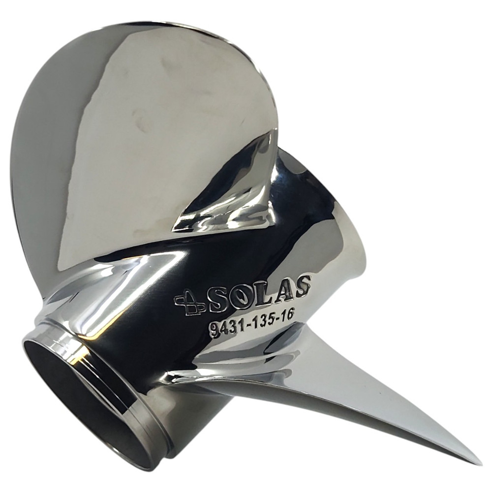 15 tooth spline Solas stainless steel NS3 propeller for 40-140HP Mariner outboards