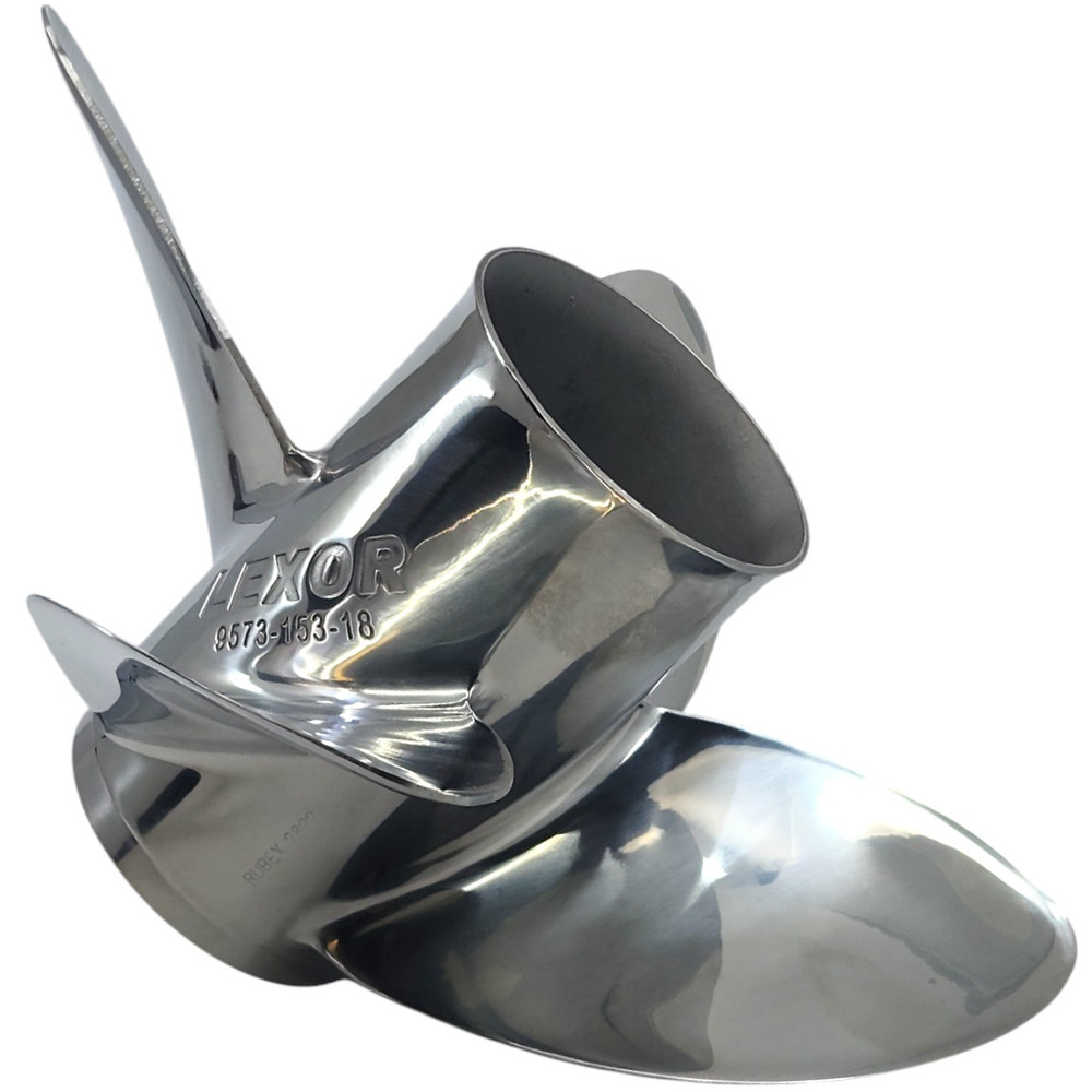 Mariner 90-300HP Rubex L4 Stainless Steel RH Propeller (5 Pitch Options)