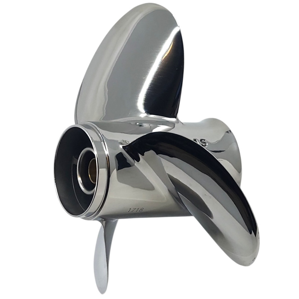 Traditional rubber hub stainless steel replacement propeller for Parsun outboards