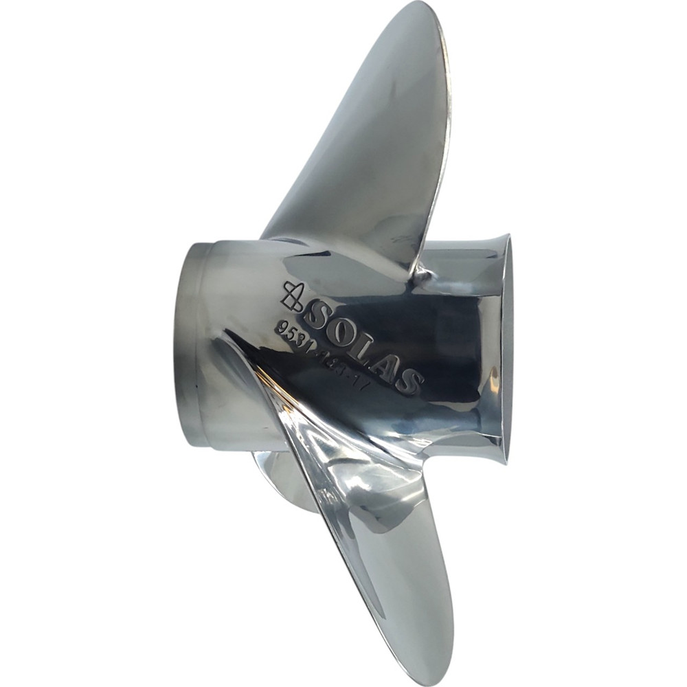 Solas Rubex LH stainless steel propeller for Tohatsu 115-250HP 15 Spline 4-3/4" gearcase