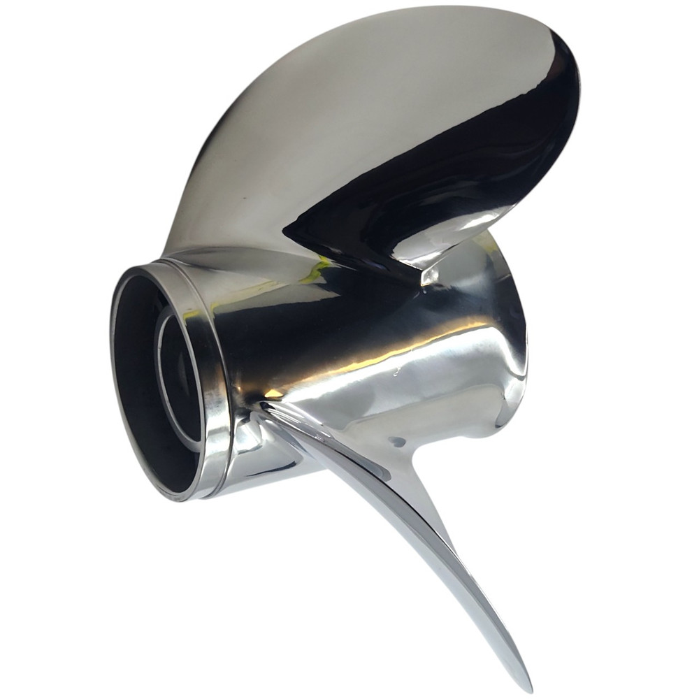 High-performance Rubex 3 HR3 RH propeller with cupped blades for Tohatsu BFT outboards