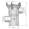 Arctic Steel 2.5" Side In Side Out Seawater Strainer WS-SISO-250