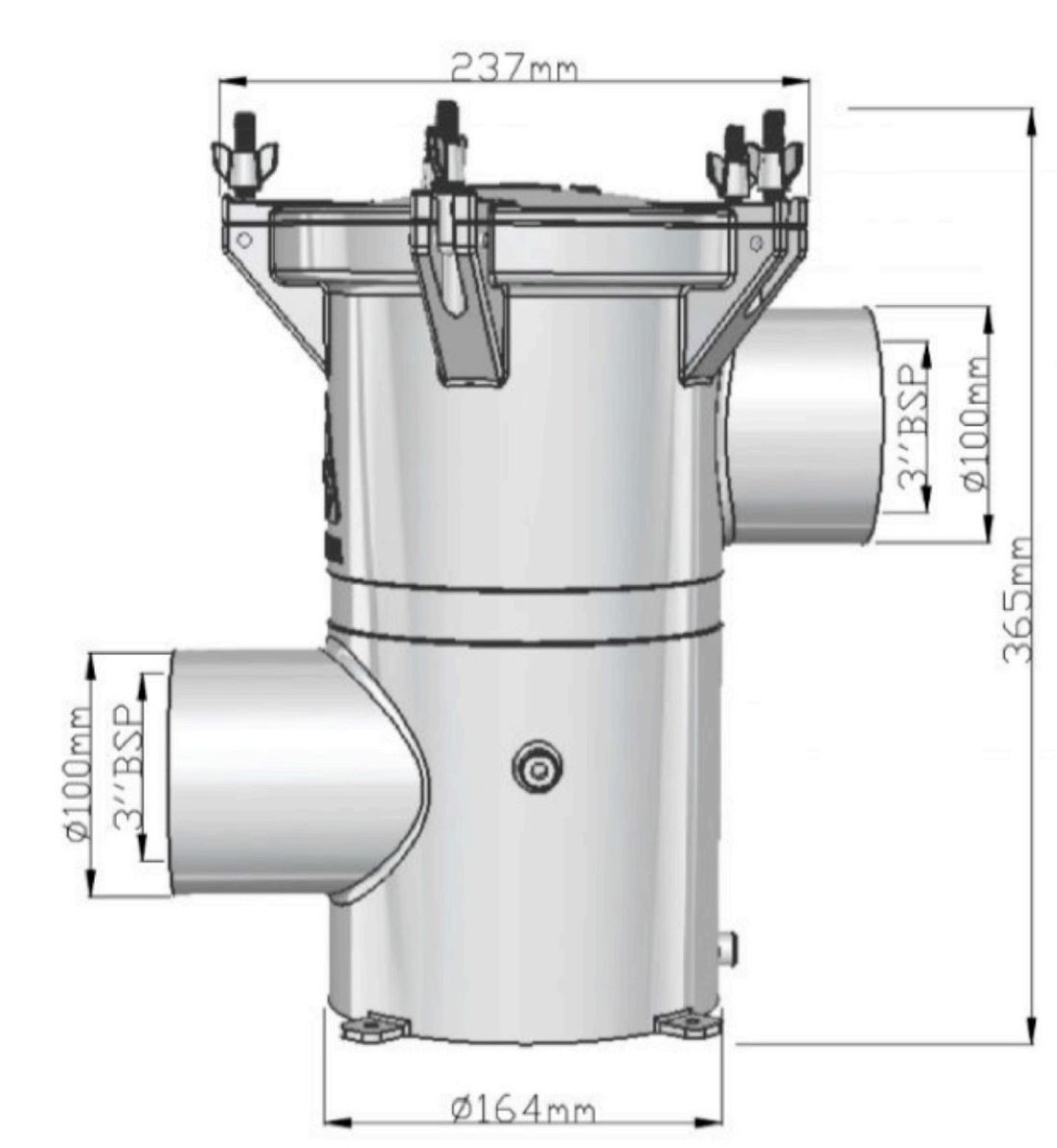 Side Inlet Strainer Example Arctic Steel 3