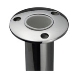 Heavy-duty straight rod holder with 6mm gimbal pin and corrosion-resistant stainless steel construction