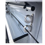 Durable 316G stainless steel and nylon rod hangar by Relaxn for vertical or horizontal rod placement