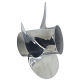 Evinrude 15-35HP New Saturn Propeller showing stainless steel blade design Evinrude 15-35HP New Saturn Propeller showing stainless steel blade design