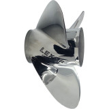 Evinrude 90-300HP Rubex L3 Stainless Steel RH Propeller side profile Evinrude 90-300HP Rubex L3 Stainless Steel RH Propeller side profile