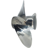 Evinrude 90-300HP Rubex 3 L3 Plus Stainless Steel LH Propeller side profile