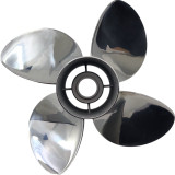 Evinrude 90-300HP Rubex HR4 Stainless Steel LH Propeller side profile Evinrude 90-300HP Rubex HR4 Stainless Steel LH Propeller side profile