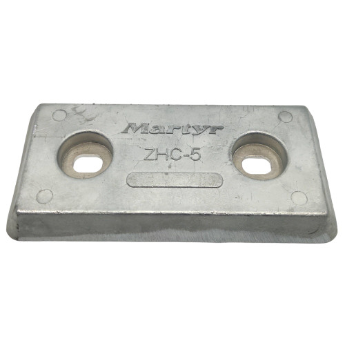 CM2-84-75H -  Block Anode 110mm Centres Zinc 203 x 102 x 19mm