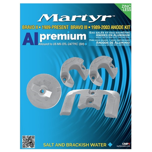 Aftermarket Mercruiser 888761Q03 Bravo 2 & 3 Aluminium Anode Kit Martyr CMBRAVO23KITA