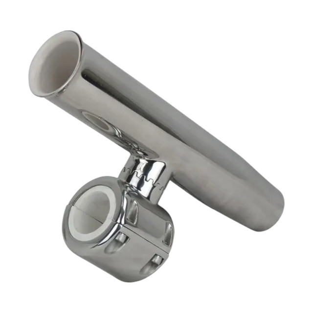 Relaxn 38mm Clamp On Stainless Steel Rod Holder with UV resistant PVC liner and adjustable 18° angle