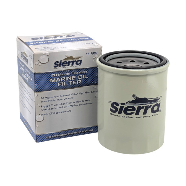 Sierra 18-7909 Honda Outboard 15400-RAF-T01 & 15400-PLM-A02PE Marine Oil Filter - filter element front view