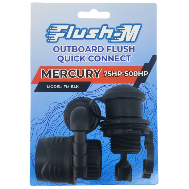 Flush-M Mercury 22-888958001 Quick Flushing Plug front retail packaging Flush-M Mercury 22-888958001 Quick Flushing Plug front retail packaging