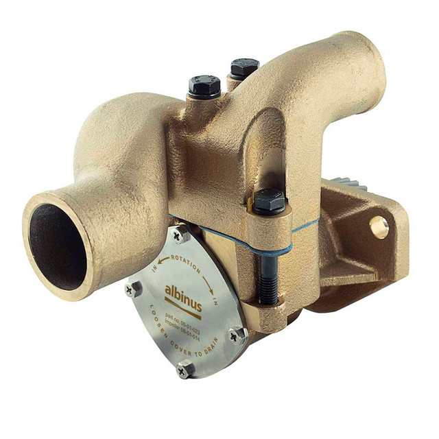 Albinus 05-01-023 seawater pump with ports replacing Yanmar 119773-42652