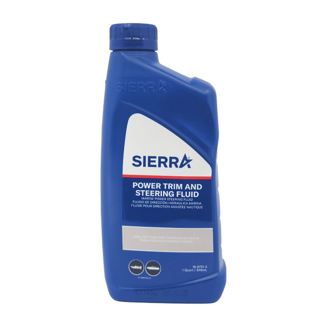 Sierra 18-9751-2 Power Trim & Steering Fluid 946ml - front container and product label