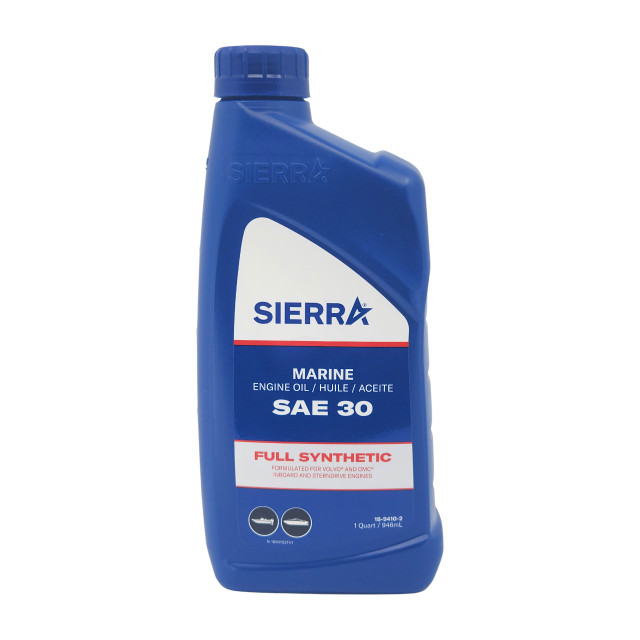 Sierra 18-9410-2 SAE 30 Full Synthetic Oil - 946ml - front container and product label