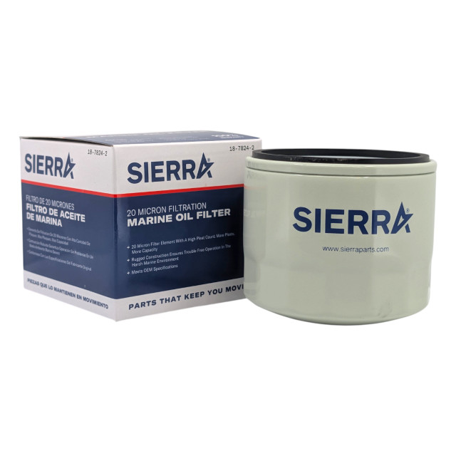 Sierra 18-7824-1 Mercruiser 35-866340K01 & 35-866340Q03 Oil Filter - filter element front view