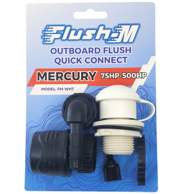 Flush-M Quick Flushing Plug Solution: Replaces Mercury 22-888958001 - White Flush-M Quick Flushing Plug Solution: Replaces Mercury 22-888958001 - White
