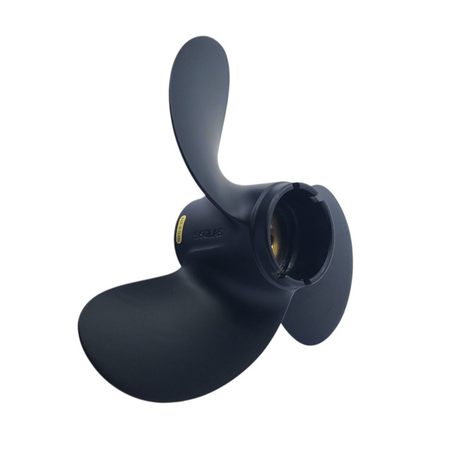 Evinrude 6-14HP Pin Drive Amita 3 Aluminium Propeller front view Evinrude 6-14HP Pin Drive Amita 3 Aluminium Propeller front view