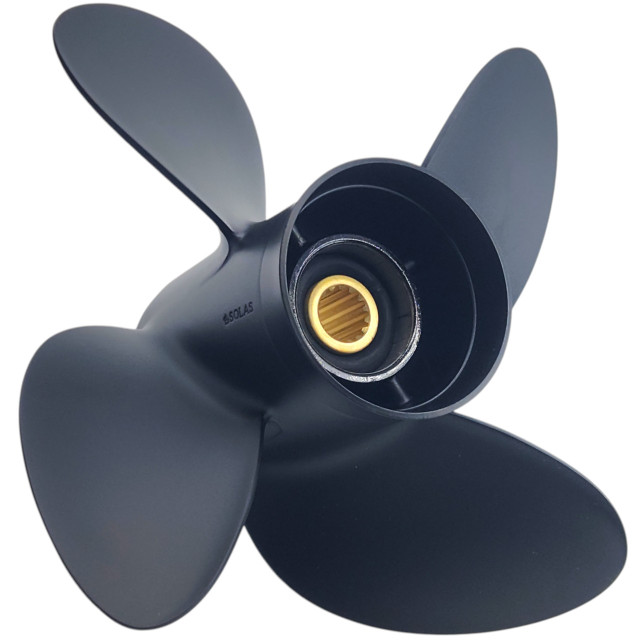 Evinrude 40-140HP Amita 4 Aluminium Propeller front view Evinrude 40-140HP Amita 4 Aluminium Propeller front view