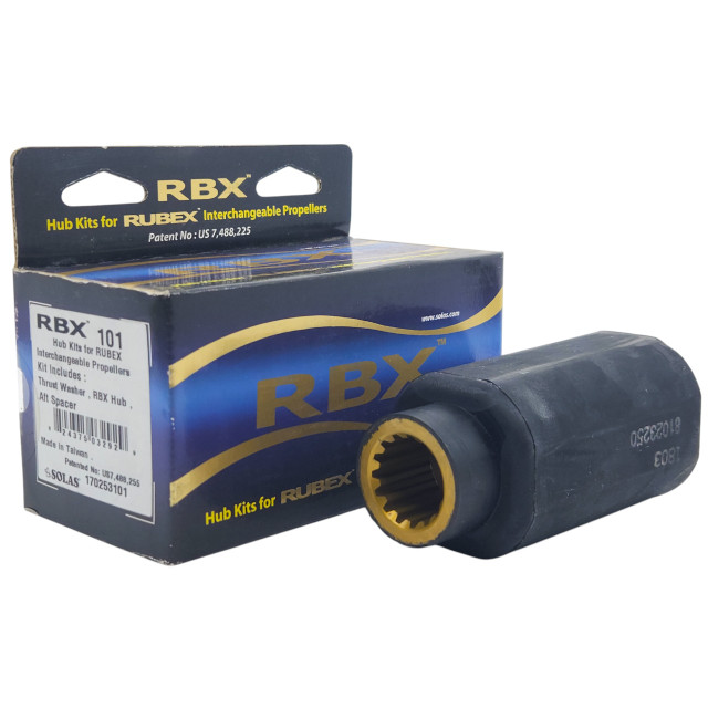 RBX-101 Evinrude 100-300HP Rubex Propeller Hub Kit front view RBX-101 Evinrude 100-300HP Rubex Propeller Hub Kit front view